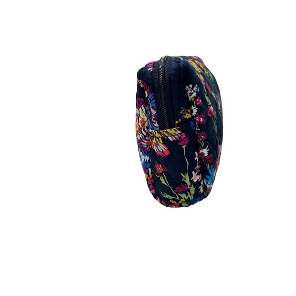 Vera Bradley Midnight Wildflowers Medium Cosmetic Bag & Travel Mirror NWT RARE - Picture 6 of 15